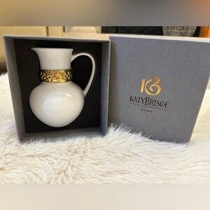Katy Briscoe Home Bangles 24 K Gold Trimmed Small Vase